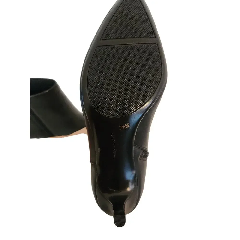 New Easy Spirit Laina Leather Bootie Black 7.5M